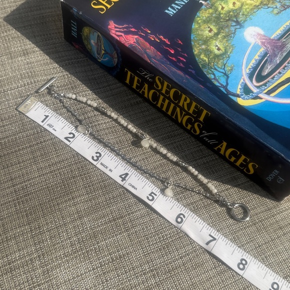 Ethereal #13 Moonstone Double Layer Draped Toggle Bracelet Handmade - Picture 4 of 5